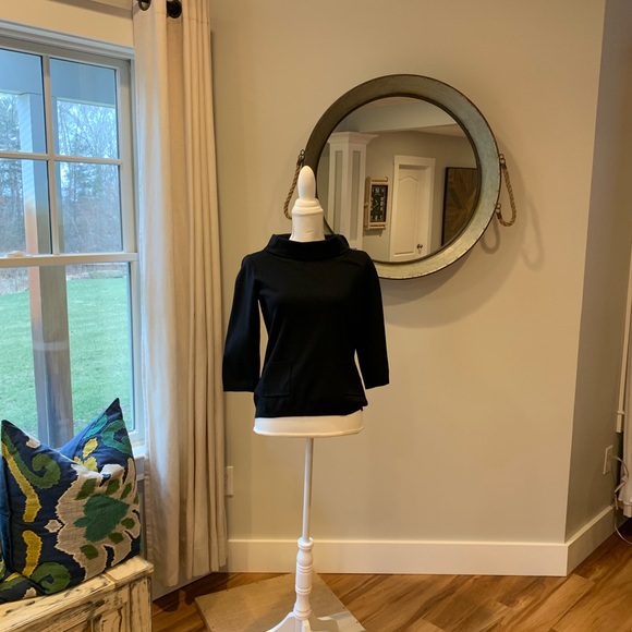 Elliott Lauren Black Three Quarter Sleeves Sweater - Picture 3 of 4